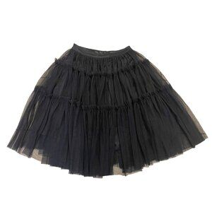 Chelsea & Violet tiered black tulle skirt Large full goth halloween formal